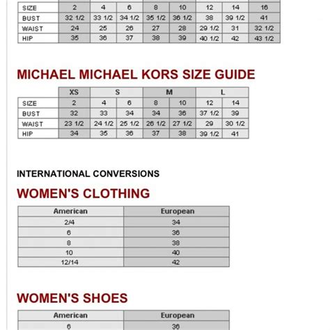 michael kors shoes sizing|michael kors sneakers size chart.